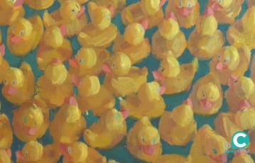 Una de las obras expuesta en la Sala Rivadavia de la Diputación de Cádiz