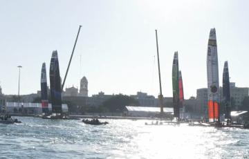Imagen de la prueba de la Sail GP 2021 en Cádiz
