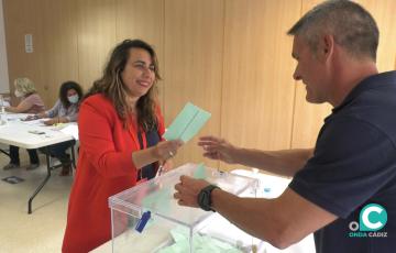 La candidata socialista, Natalia Álvarez 