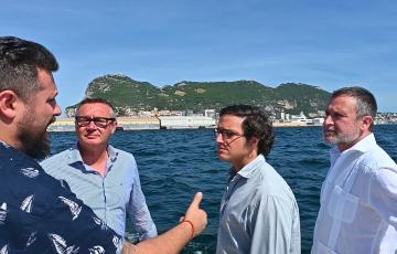 Manuel Gavira en su visita al Campo de Gibraltar 