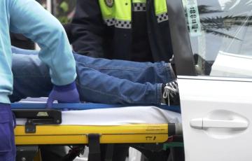 foto de archivo de un accidente de tráfico 