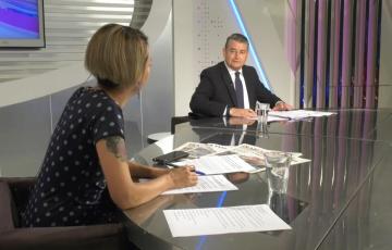 El consejero de Presidencia, Antonio Sanz, durante la entrevista ofrecida a Ángulo Abierto
