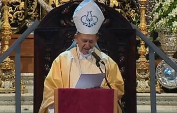 La capilla ardiente del obispo emérito Antonio Ceballos.