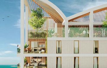 Infografía de la torre que se levantará en los antiguos depósitos de tabaco 