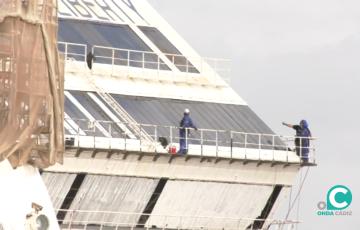 En estos momentos hay tres barcos en reparación en la factoría gaditana