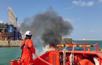 Imagen de la lancha siniestrada