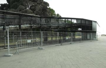 La pérgola mirador, tras el incendio 