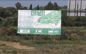 Antiguo cartel anunciador del proyecto Aletas 