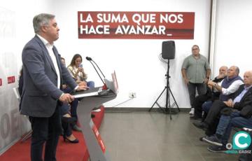 Óscar Torres en la presentación de su candidatura 