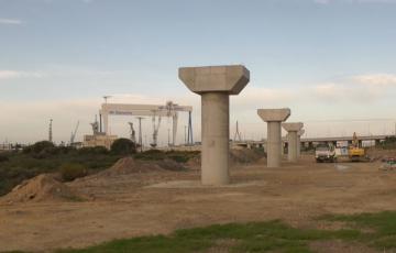 El pilotaje del paso elevado del tren Trocadero-Cabezuela está prácticamente terminado