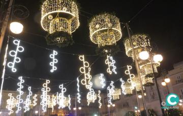 Imagen del alumbrado de la Plaza de San Antonio 