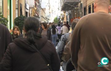 La calle Columela en la mañana de este jueves