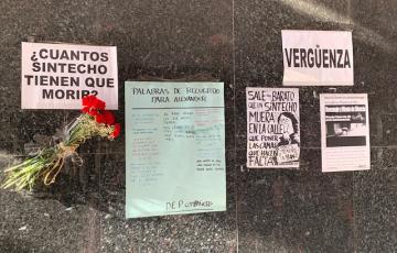 Homenaje a la persona sin hogar fallecida