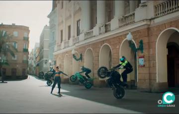 Imagen del rodaje en la Plaza de San Juan de Dios 