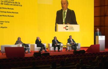 El director de la RAE, Santiago Muñoz Machado, durante su conferencia "Una constitución para dos hemisferios"