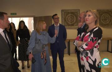 Carolina España durante su visita al Hotel Cádiz Bahía este lunes