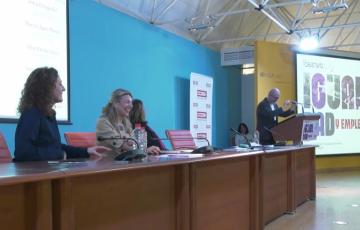 La ministra de Trabajo, Yolanda Díaz, en la clausura de la jornada "Igualdad y Empleo" de CCOO