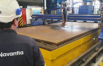Corte de chapa en Navantia Puerto Real