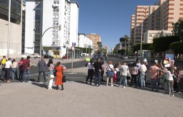 Funcionarios de la Administración de Justicia en la sexta jornada de huelga