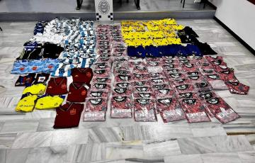 Imagen de la incautación en el perímetro del Estadio Nuevo Mirandilla. 