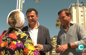 Bruno García y Antonio Repullo este lunes frente al Hotel Cádiz Bahía