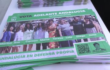 Folletos de Adelante para las pasadas elecciones autonómicas 