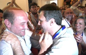 Bruno García celebra los resultados en la noche electoral 