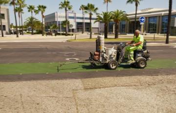 Pintado del carril bici