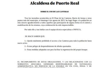 Bando alcaldesa de Puerto Real