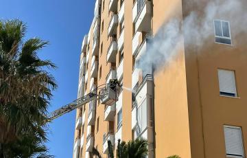 Imagen de la actuación de Bomberos 