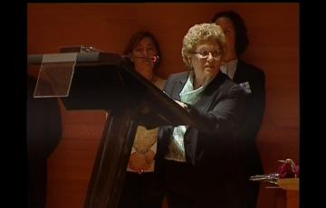 Rafaela Becerra en un acto de homenaje por el Día de la Mujer en el Palacio de Congresos.