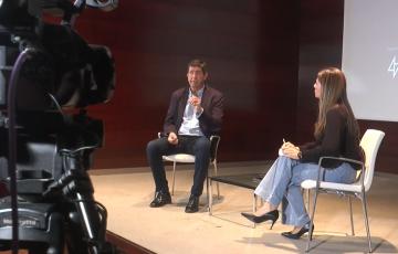 El presidente del CES de Andalucía, Juan Marín, durante su intervención en el foro sobre formación organizado por Publicaciones del Sur