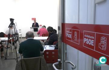 Rueda de prensa del PSOE de Cádiz. 
