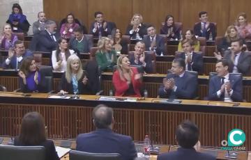 Momento de la aprobación de las cuentas andaluzas para el 2024. 