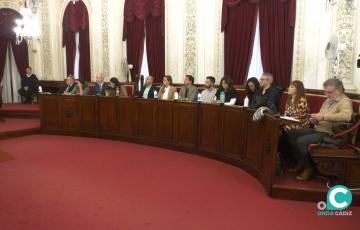 Sesión plenaria del Ayuntamiento de Cádiz. 