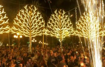 Imagen del alumbrado de Navidad de la ciudad 