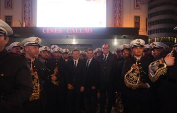 Momento de la interpretación de "Eternidad" de la banda del Rosario de Cádiz. 
