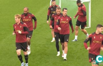 Luis Hernández durante una sesión de entrenamiento esta temporada 