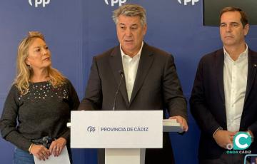 Rueda de prensa del coordinador general del PP de Cádiz y diputado nacional, Ignacio Romaní. 