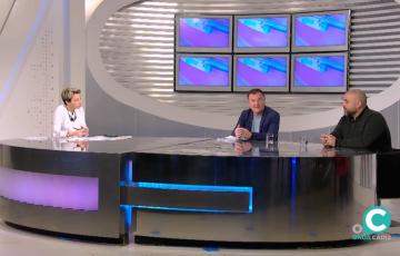 Jesús Ortiz y Pedro Miguel Sánchez, en Onda Cádiz Televisión. 