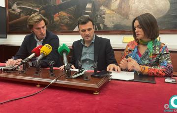 Bruno García preside la rueda de prensa posterior a la Junta de Gobierno Local. 