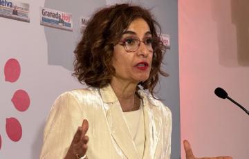 La ministra Maria Jesús Montero durante su intervención en el Foro Joly