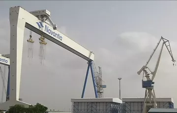 Astillero de Navantia en Cádiz. 