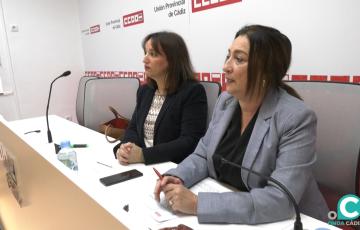 Rueda de prensa de CCOO Cádiz sobre el informe del mercado laboral. 