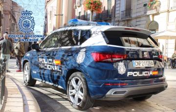 Vehículo de la Policía Nacional en San Fernando 