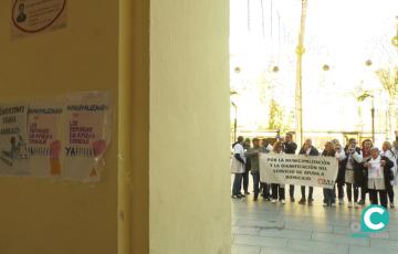 Protesta de la plantilla de Ayuda a Domicilio. 