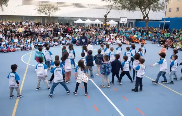 Escolares participando en la cita de las Olimpiadas en una imagen de archivo. 