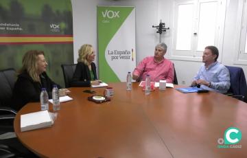 Blanca Armario, en el encuentro con los representantes sindicales de la Agencia Tributaria