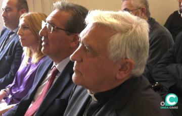  El Obispo de Cádiz, Rafael Zornoza,  durante el acto