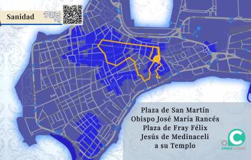 Itinerario de la hermandad de la Sanidad que arrancará oficialmente la jornada de Martes Santo